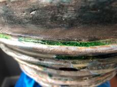 Kaikoura Pot 1 with Whale Fluke and Sea Glass